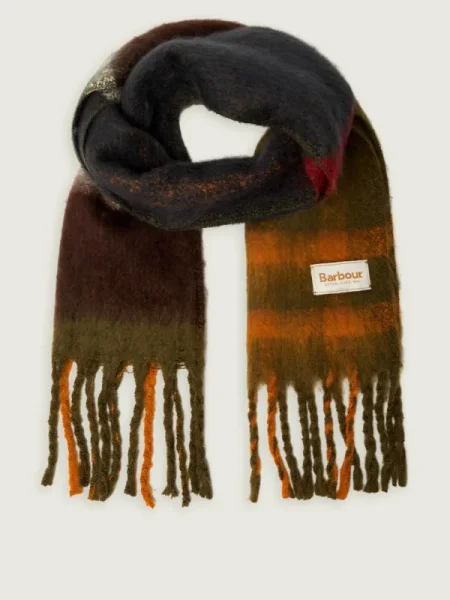 Barbour Șal Isla Tartan maro