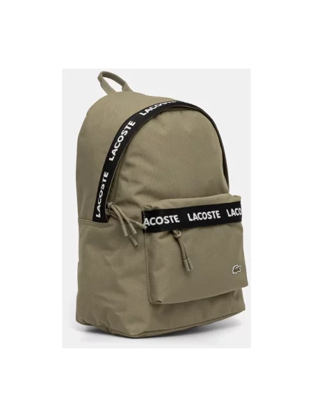 Lacoste plecak duży z aplikacją zielony