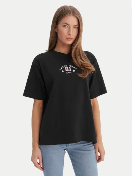 Guess Tricou Oversize negru