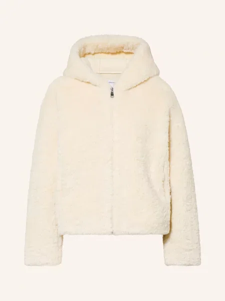 Darling Harbour Bunda Z Plyšové Kožešiny offwhite