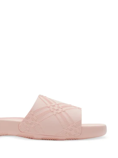 Papuci Burberry în carouri roz