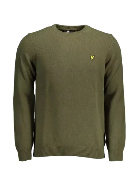 Pulover Lyle & Scott cu autograf verde