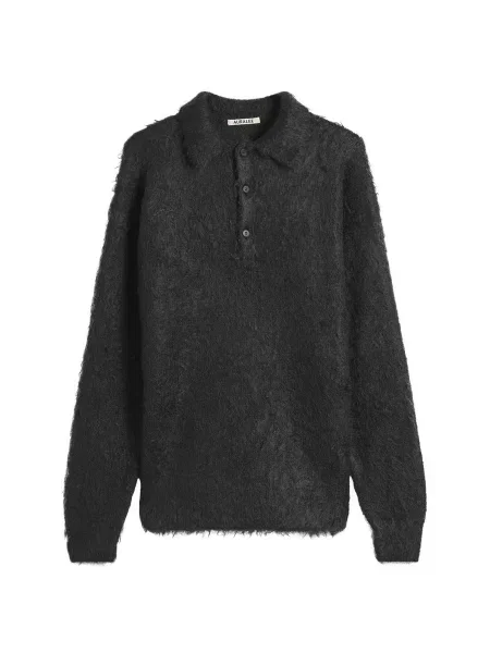 Moherowe polo Auralee czarne