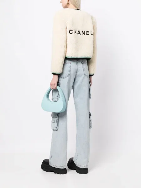 Bunda Chanel Pre-owned s výšivkou bílá