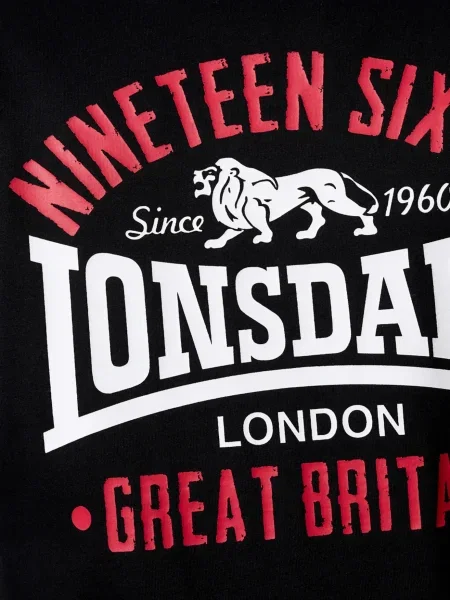 LONSDALE Majica Kilchoan rdeča bela črna