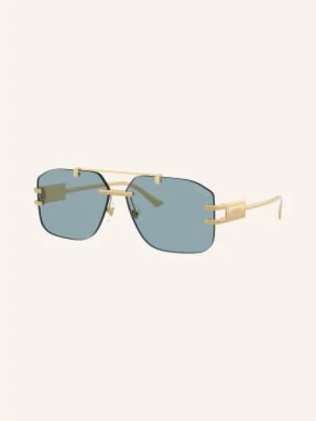 Versace Akcesoria Mężczyzna Żółty 60 MM Stylowe okulary przeciwsłoneczne w czarnym niebieskie
