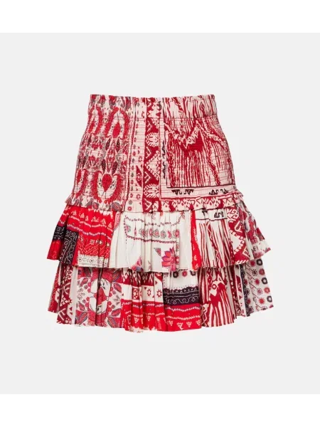 Fustă Marant Etoile cu imagine roșu