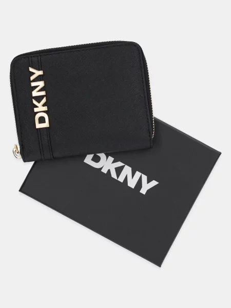 Шкіряний гаманець Dkny чорний