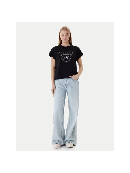 Guess Marškinėliai Classic Fit juoda