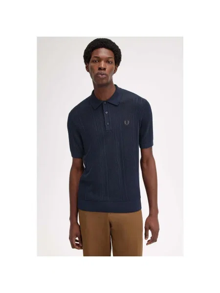 Cămașă Fred Perry tricotate albastru