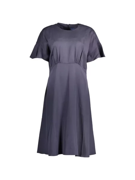 Rochie midi Gant în linie A albastru
