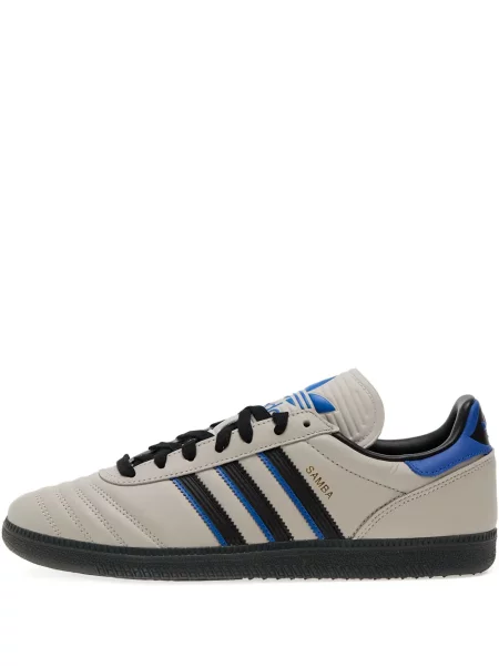 Sneakerși Adidas Gazelle din piele cu dungi maro