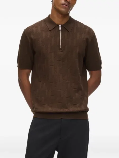 Tricou polo Karl Lagerfeld maro