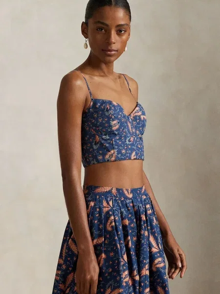 Блуза Polo Ralph Lauren дамска с десен синьо