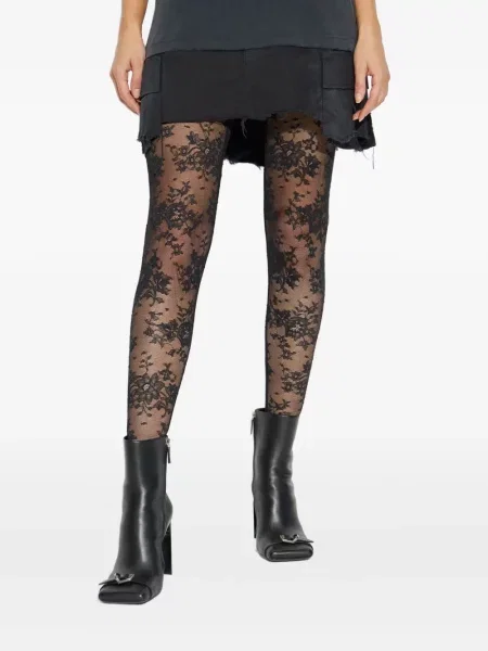 Φλοράλ καλσόν Balenciaga με δαντέλα μαύρο