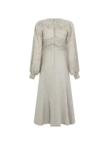 Lung rochie midi Alberta Ferretti gri