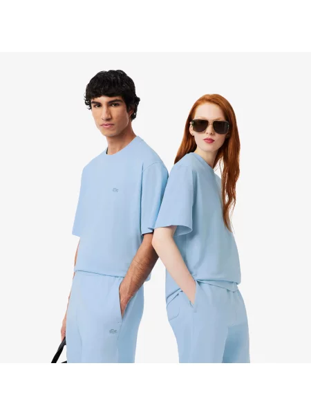 Lacoste футболка унісекс Loose Fit блакитна