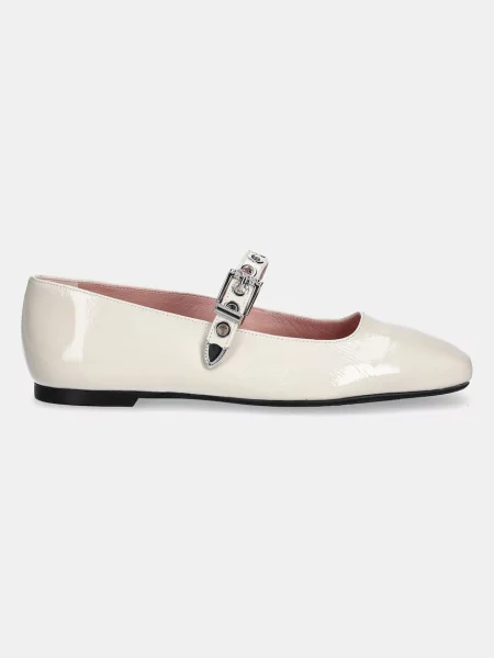 Кожаные балетки Pretty Ballerinas бежевые