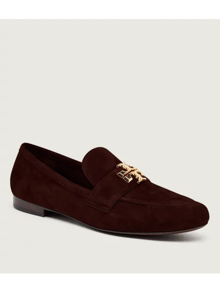 TORY BURCH Pantofi lords Eleanor | piele întoarsă maro
