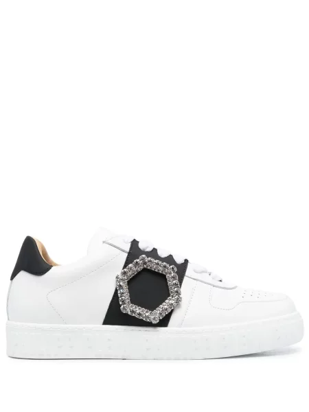 Sneakerși Philipp Plein din piele alb