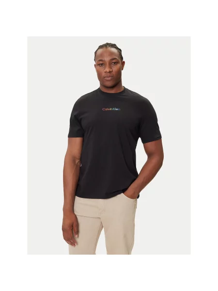 Calvin Klein Jeans Majica Pride Graphic Relaxed Fit črna