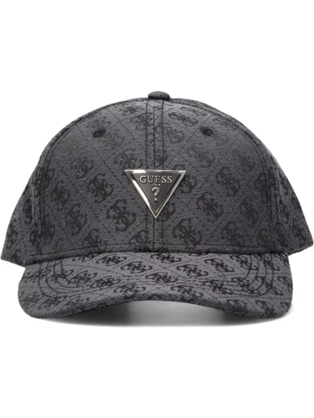 Czapka z daszkiem z nadrukiem z logo na całej powierzchni model Katya' Guess szara