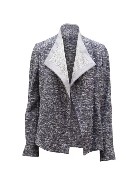 Geacă Vince din tweed drapată albastru
