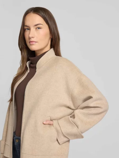 Kurtka krój regular fit z czystej żywej wełny Windsor beżowy