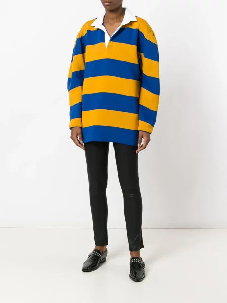 Top Marc Jacobs cu dungi din jerseu albastru