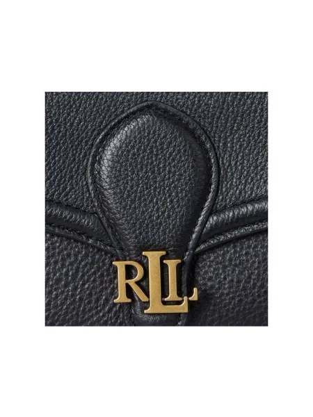 Geantă Lauren Ralph Lauren din piele negru