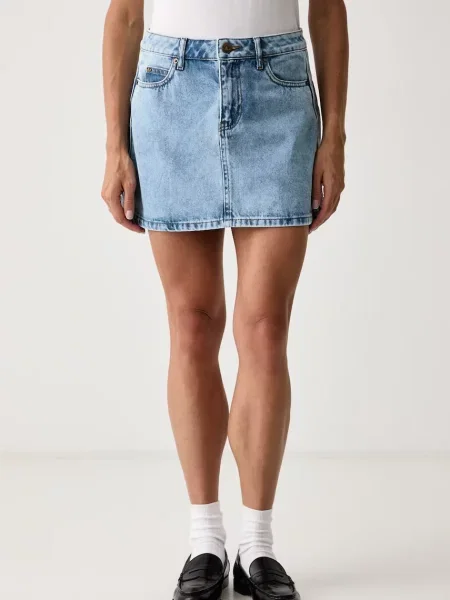 Adidas Originals fustă din denim albastru