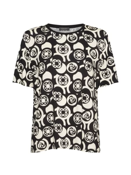 Tricou Elena Mirò cu imprimeu geometric negru