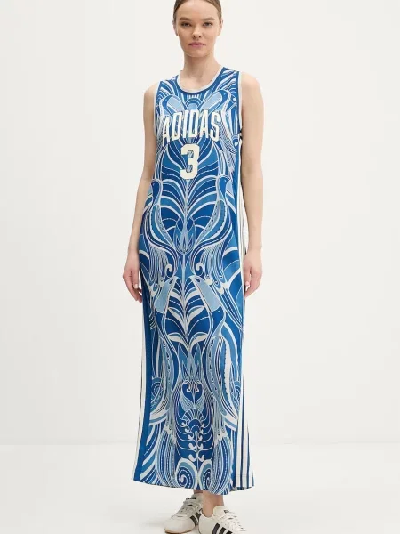 Adidas rochie x Farm Rio albastru