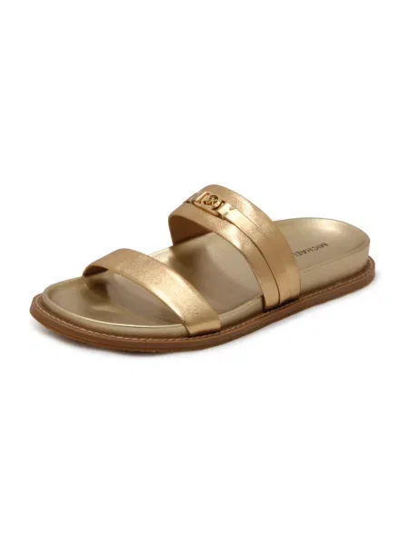 Klapki Michael Kors skórzane bez obcasa żółte