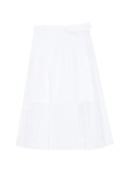 Fustă midi Msgm până la genunchi alb