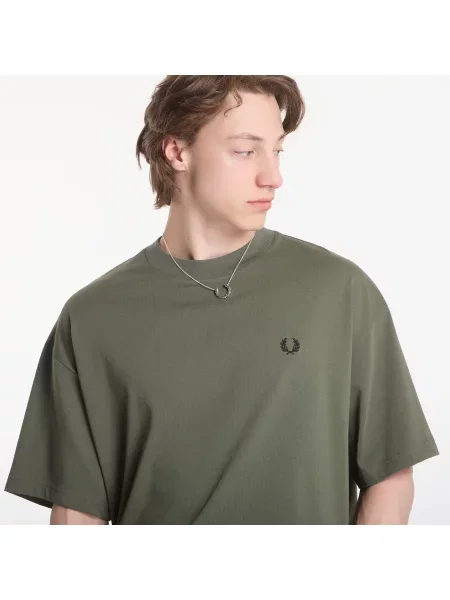 T-shirt Fred Perry Back Vertical Graphic T-Shirt Green M πράσινο