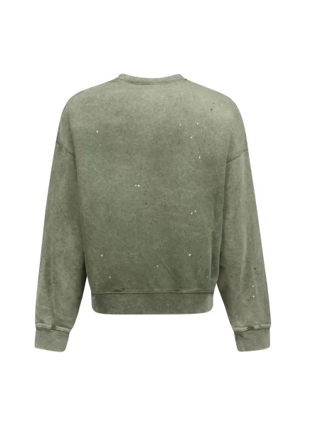 Bluzy Mężczyzna Zielony XL Bluza z efektem vintage Dsquared2 oliwkowa