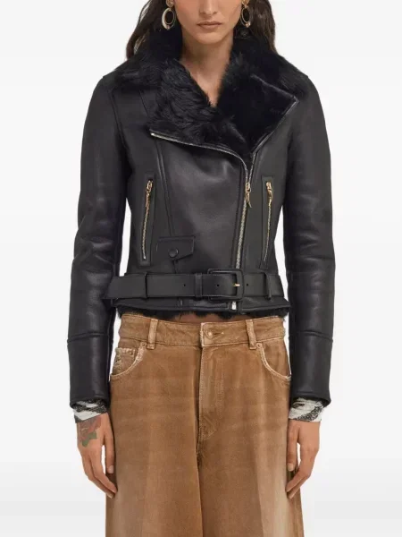 Geanta de piele Roberto Cavalli negru