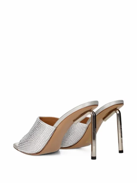 Sandale Off-white din satin alb