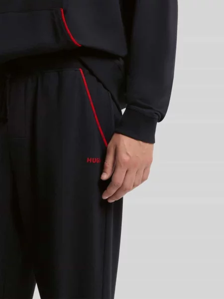 HUGO spodnie lounge z bawełną NOAH PANTS czarne