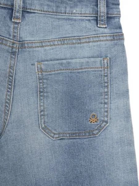 United Colors Of Benetton Džinsiniai šortai Straight Fit mėlyna