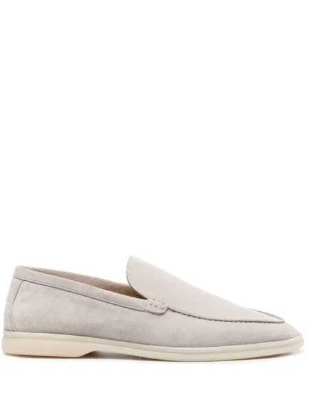 Pantofi loafer Scarosso din piele de căprioară gri
