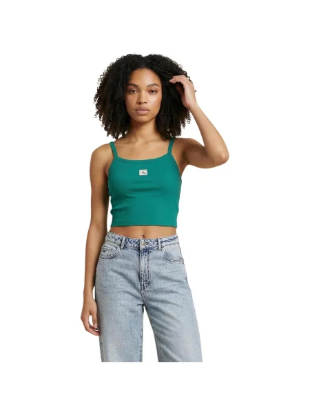 Top Calvin Klein so štvorcovým výstrihom zelená