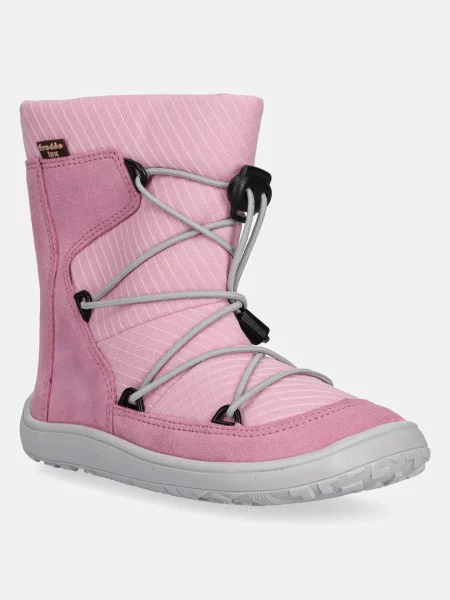Froddo gyerek bőr téli cipő BAREFOOT TEX TRACK WOOL rózsaszín