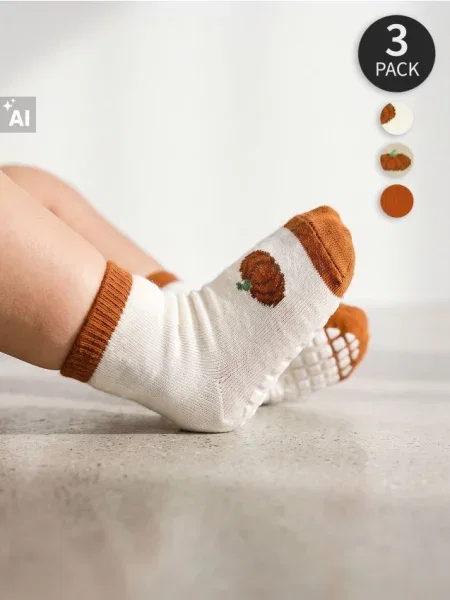 Sinsay Protiskluzové ponožky 3 ks vícebarevná