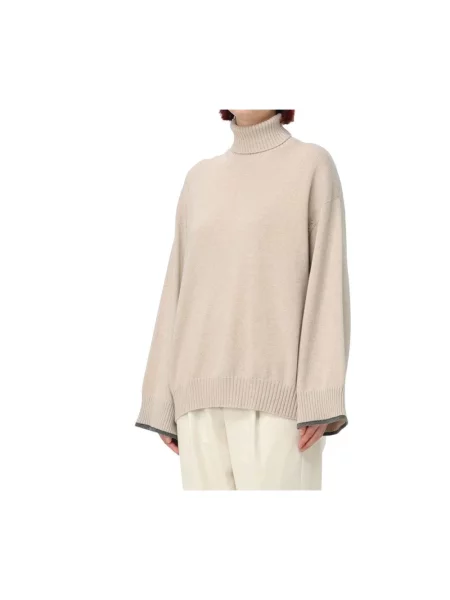 Sweter Brunello Cucinelli beżowy