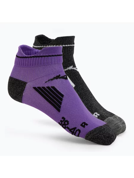 Шкарпетки Mizuno Active Training Mid 2 пари paisley purple фіолетові