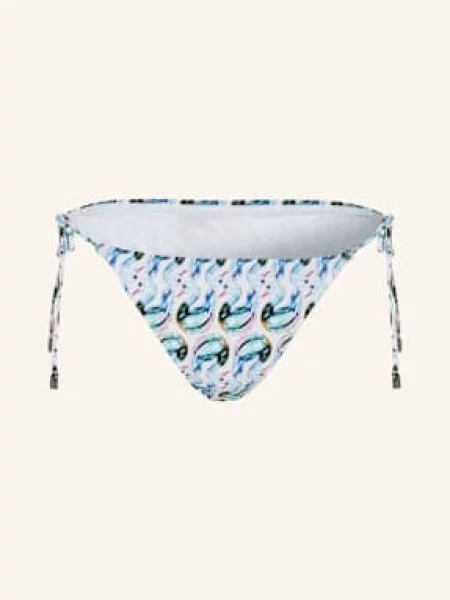 Tory Burch Trojúhelníkové Bikinové Kalhotky bílá/ tmavě modrá/ tyrkysová bílé