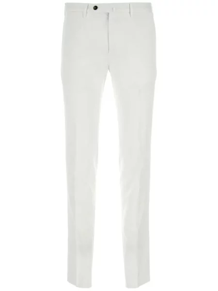 Pantaloni chino Pt Torino stretch alb