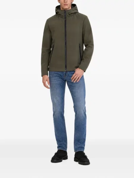 Geacă Woolrich cu glugă verde